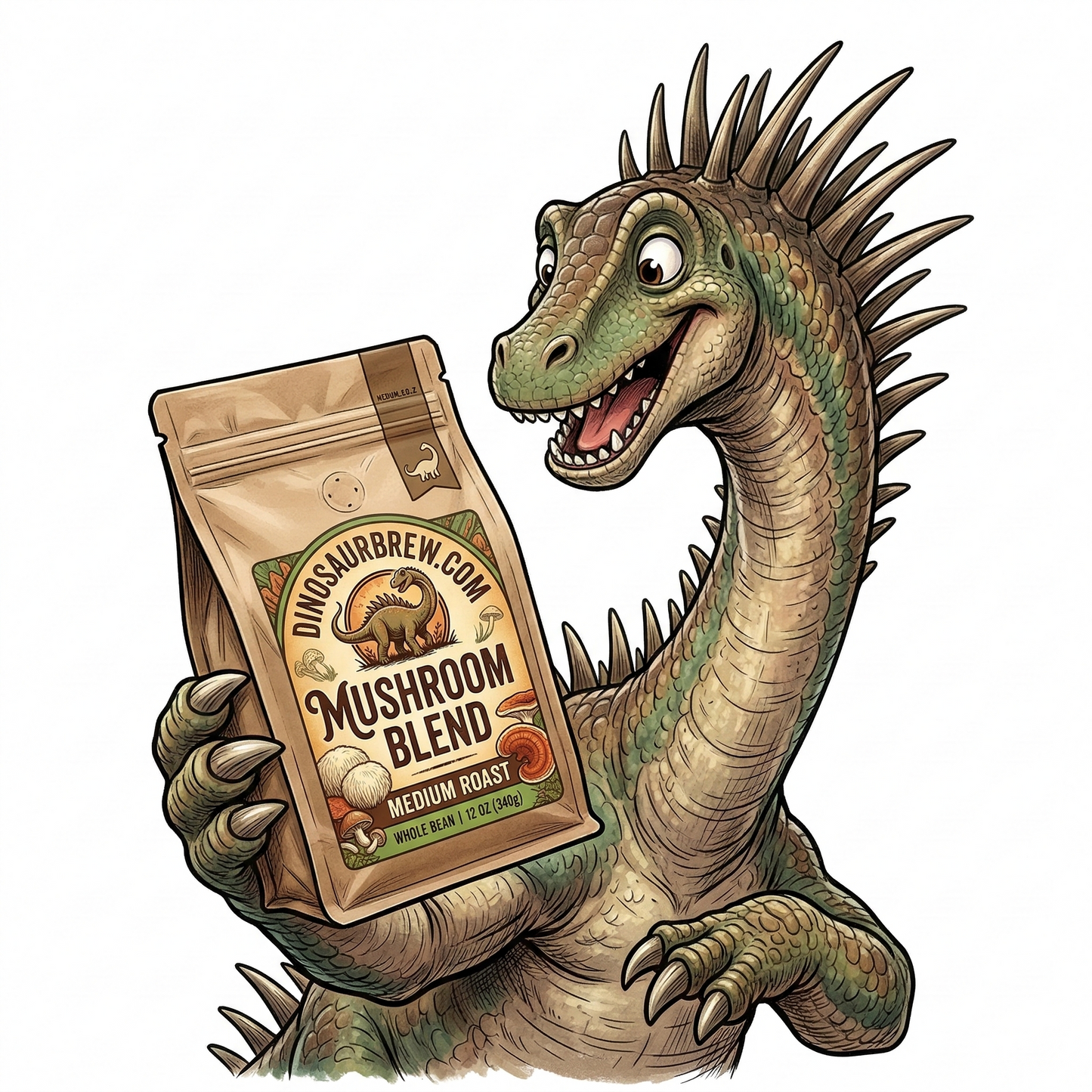 Mushrooms Blend Coffee - Medium Roast - from the Amargasaurus