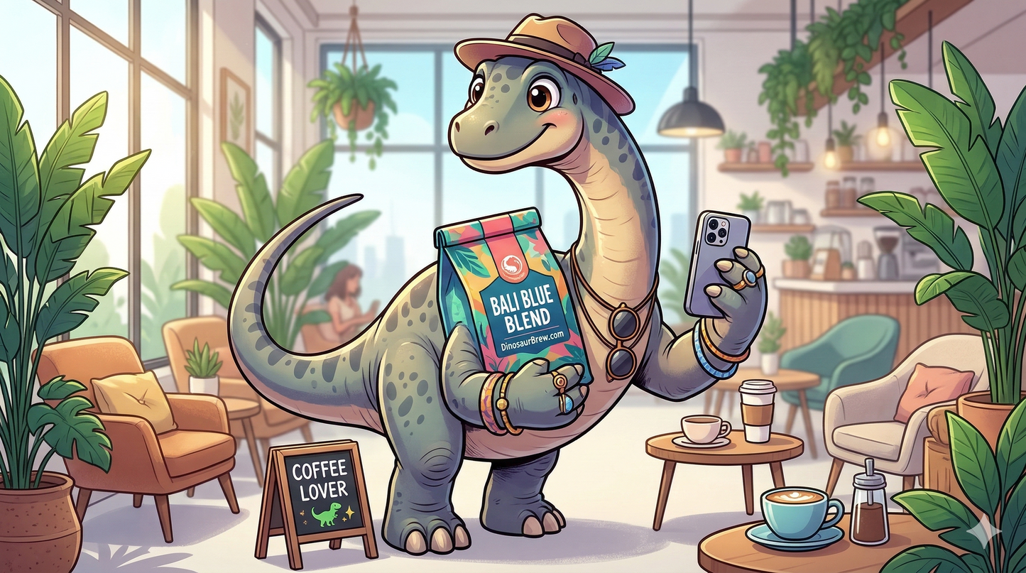 Bali Blue Coffee from the Argentinosaurus