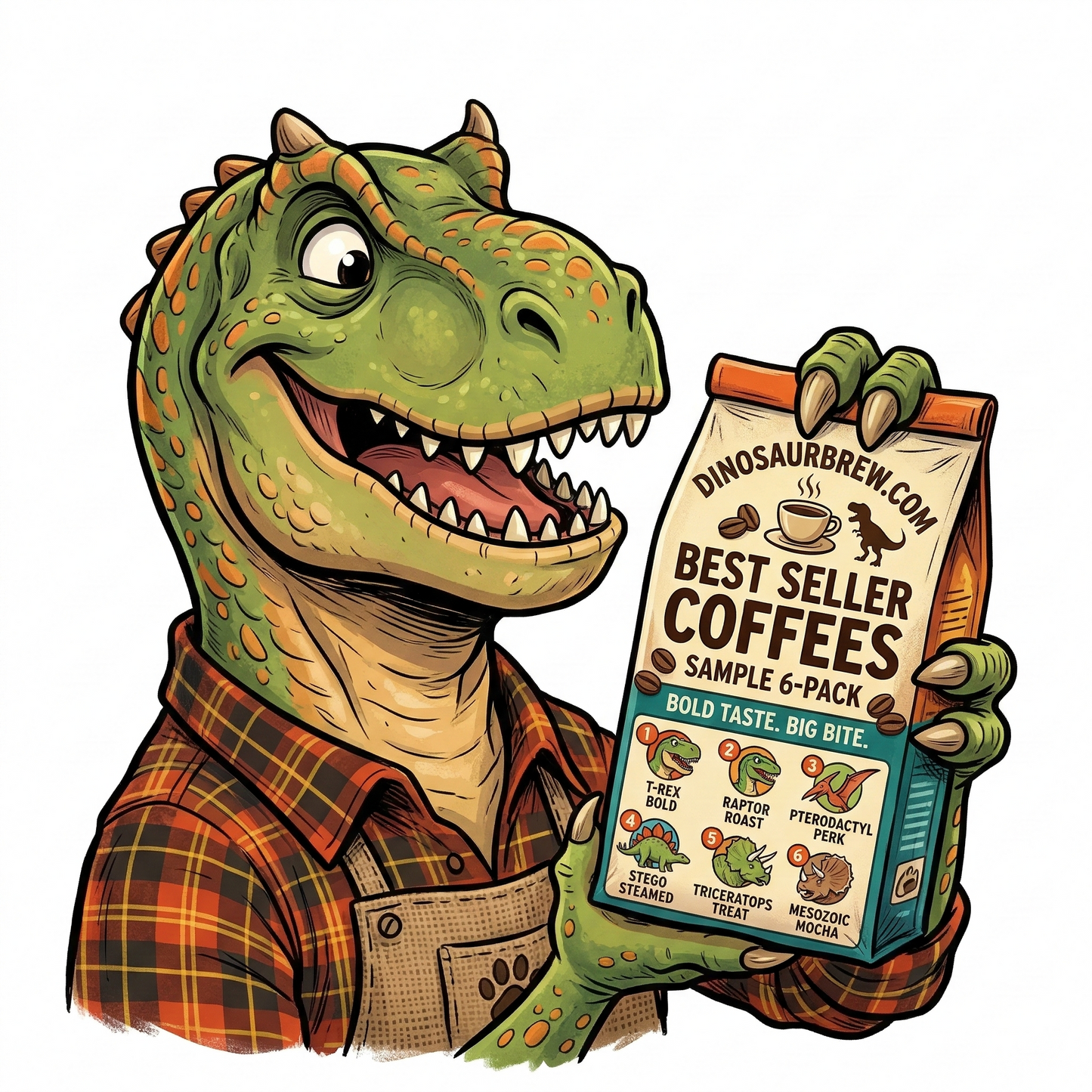 Favorite 'Best Sellers' - Sample 6-Pack 2 oz. (57g) each - 6Bean, Cowboy, Breakfast, Peru, Mexico, Bali
