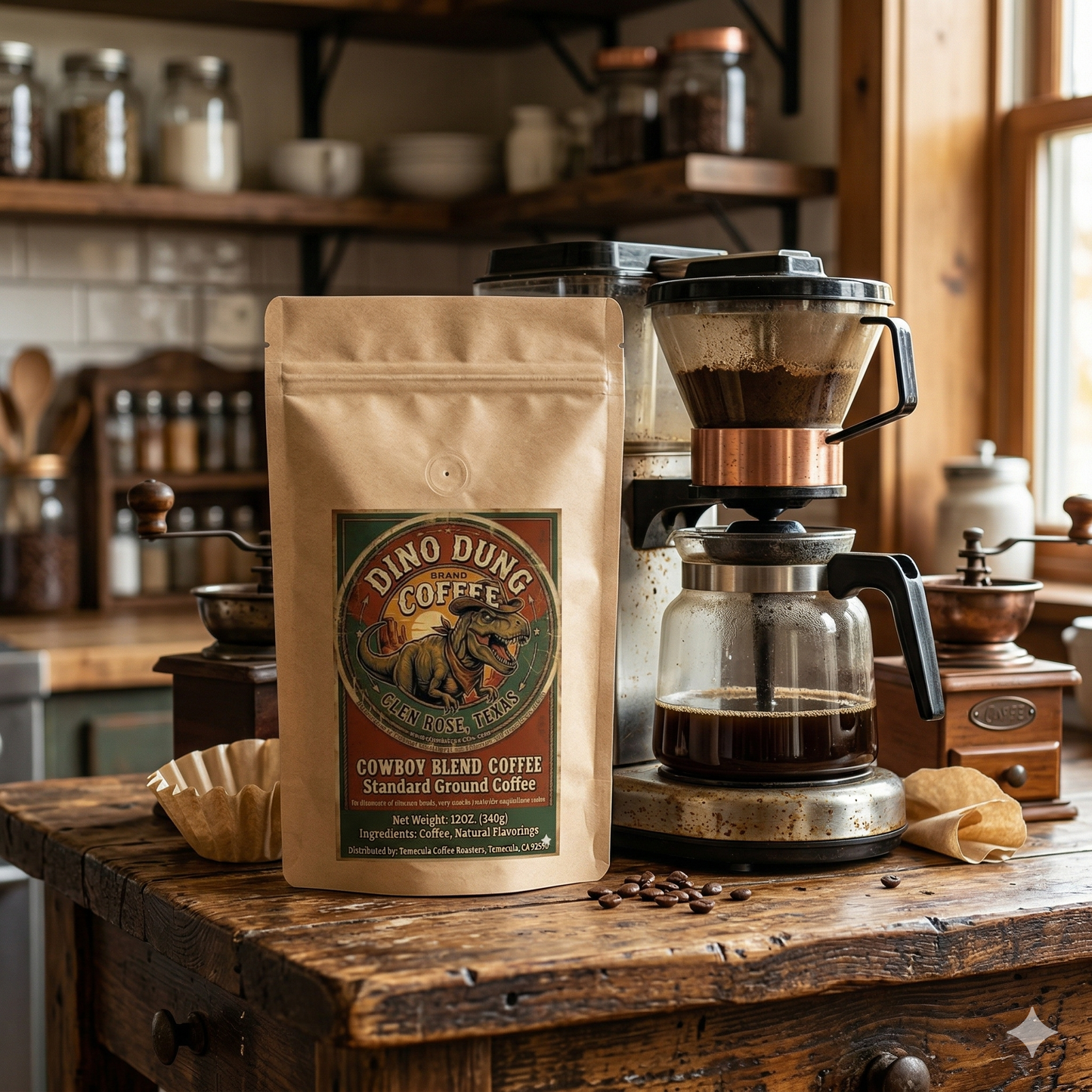 Glen Rose 'Cowboy Blend' Medium & Dark Roast Coffee
