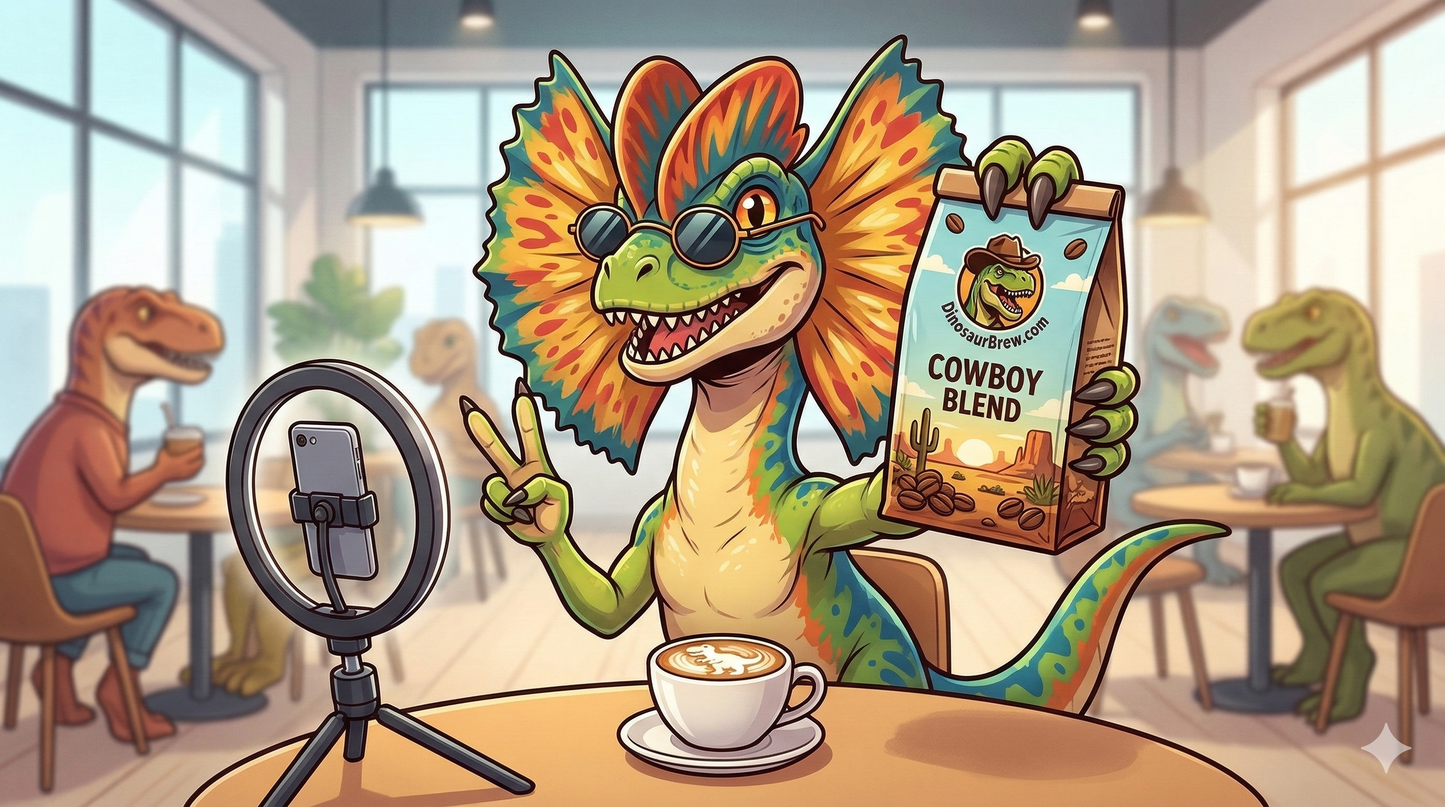 Cowboy Blend Coffee from the Dilophosaurus