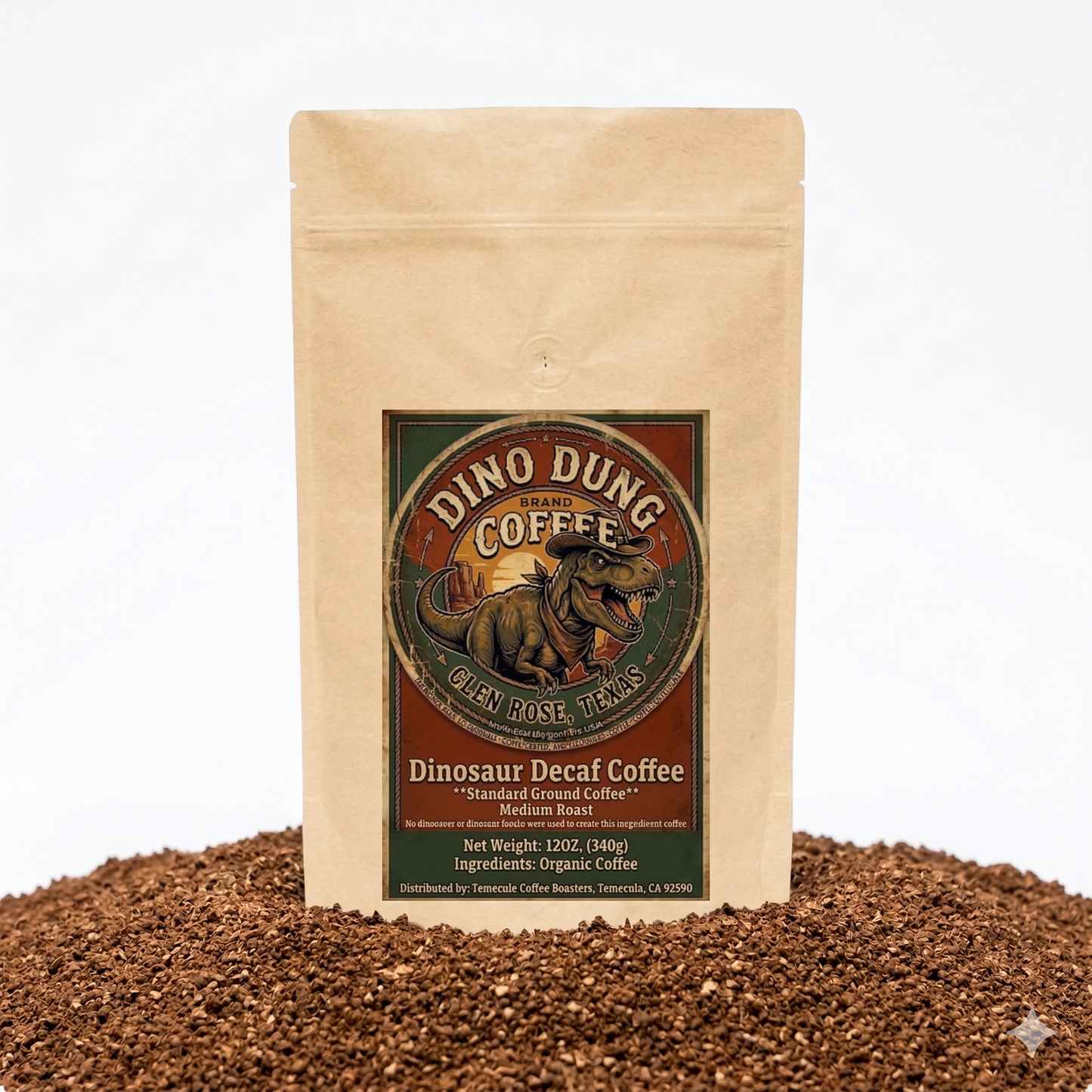 Glen Rose 'Dinosaur Decaf' Medium Roast Coffee