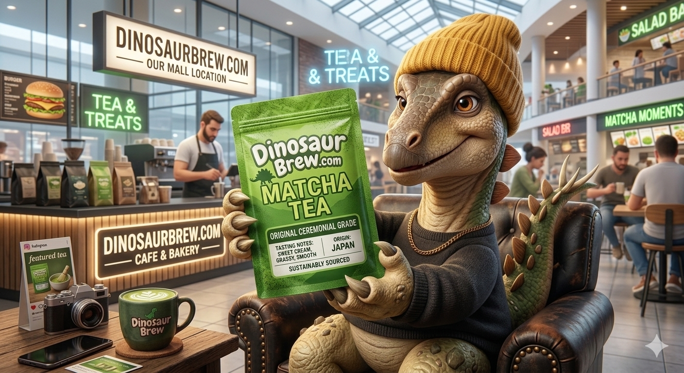 Matcha Tea from the Stegosaurus