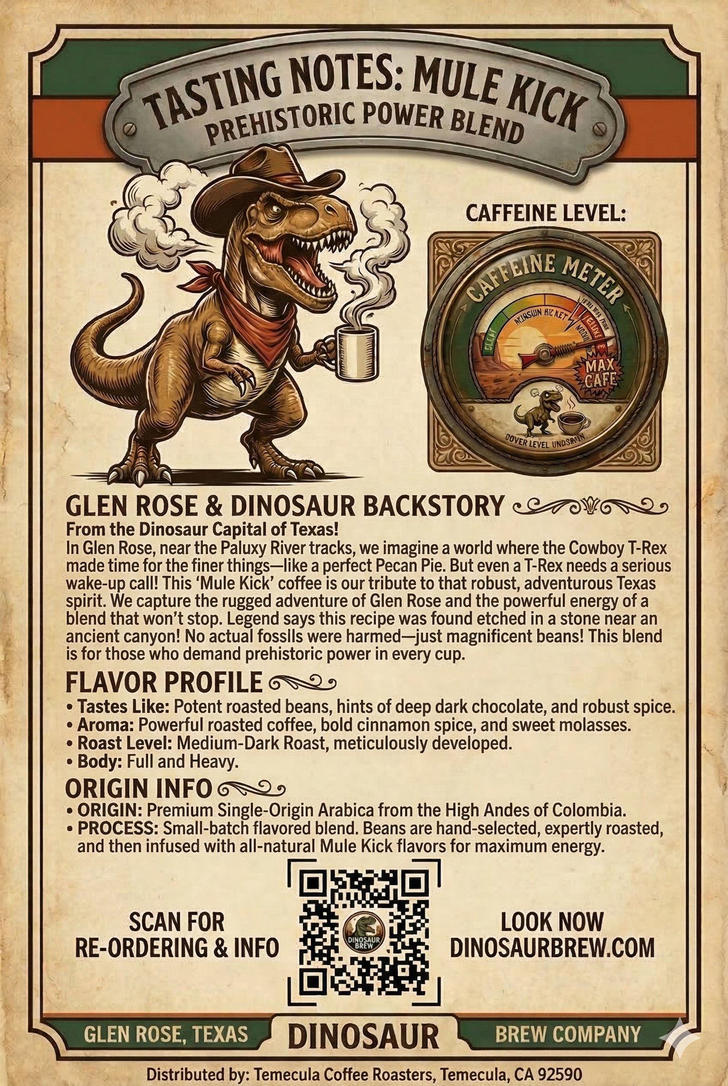 Glen Rose 'Mule Kick' Light Medium Blend Coffee