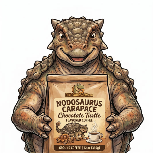 Chocolate Turtle Flavored Coffee - Medium Roast - from the Nodosaurus