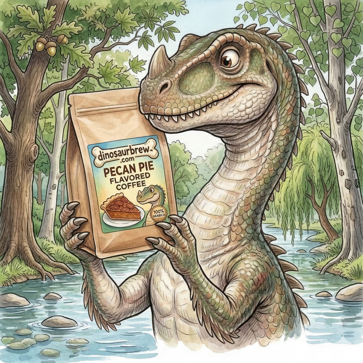 Pecan Pie Flavored Coffee from the Paluxysaurus