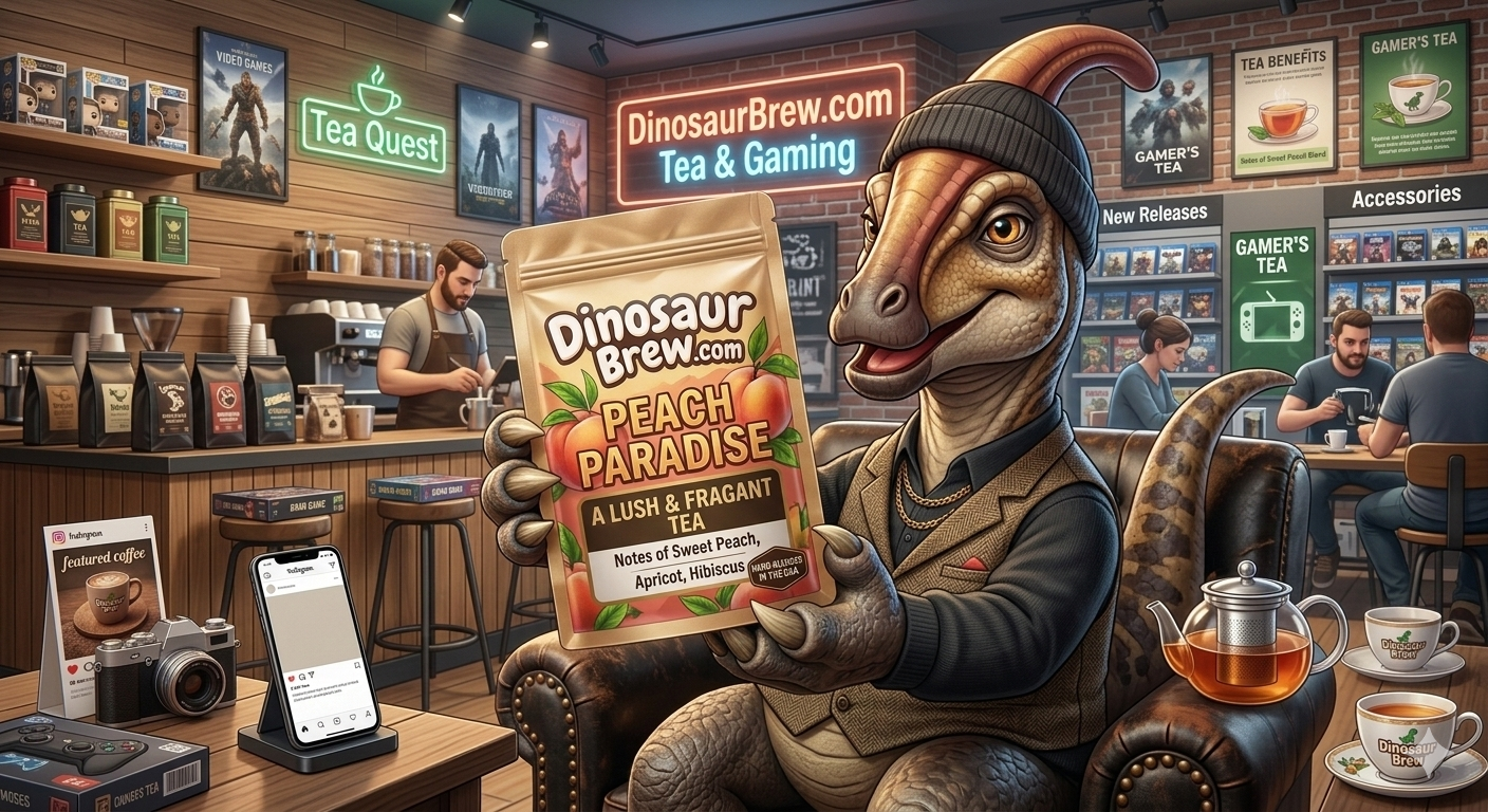 Peach Paradise Tea from the Parasaurolophus