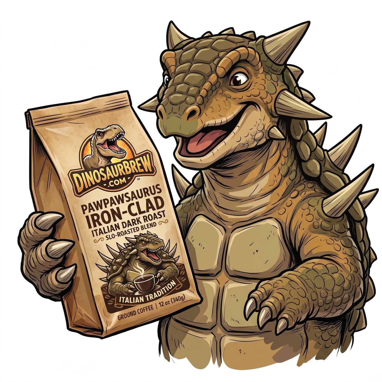 Italian Roast Coffee - Our Darkest Roast - from the  Pawpawsaurus