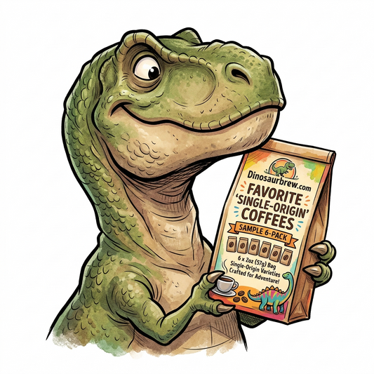 Favorite 'Single-Origin' Coffees - Sample 6-Pack 2oz. (57g) each - Brazil Santos, Colombia, Costa Rica, Ethiopia, Honduras and Tanzania