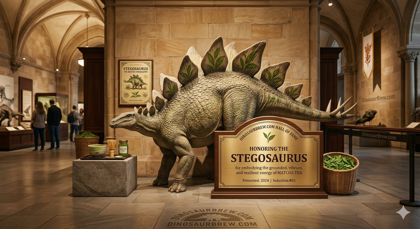 Matcha Tea from the Stegosaurus