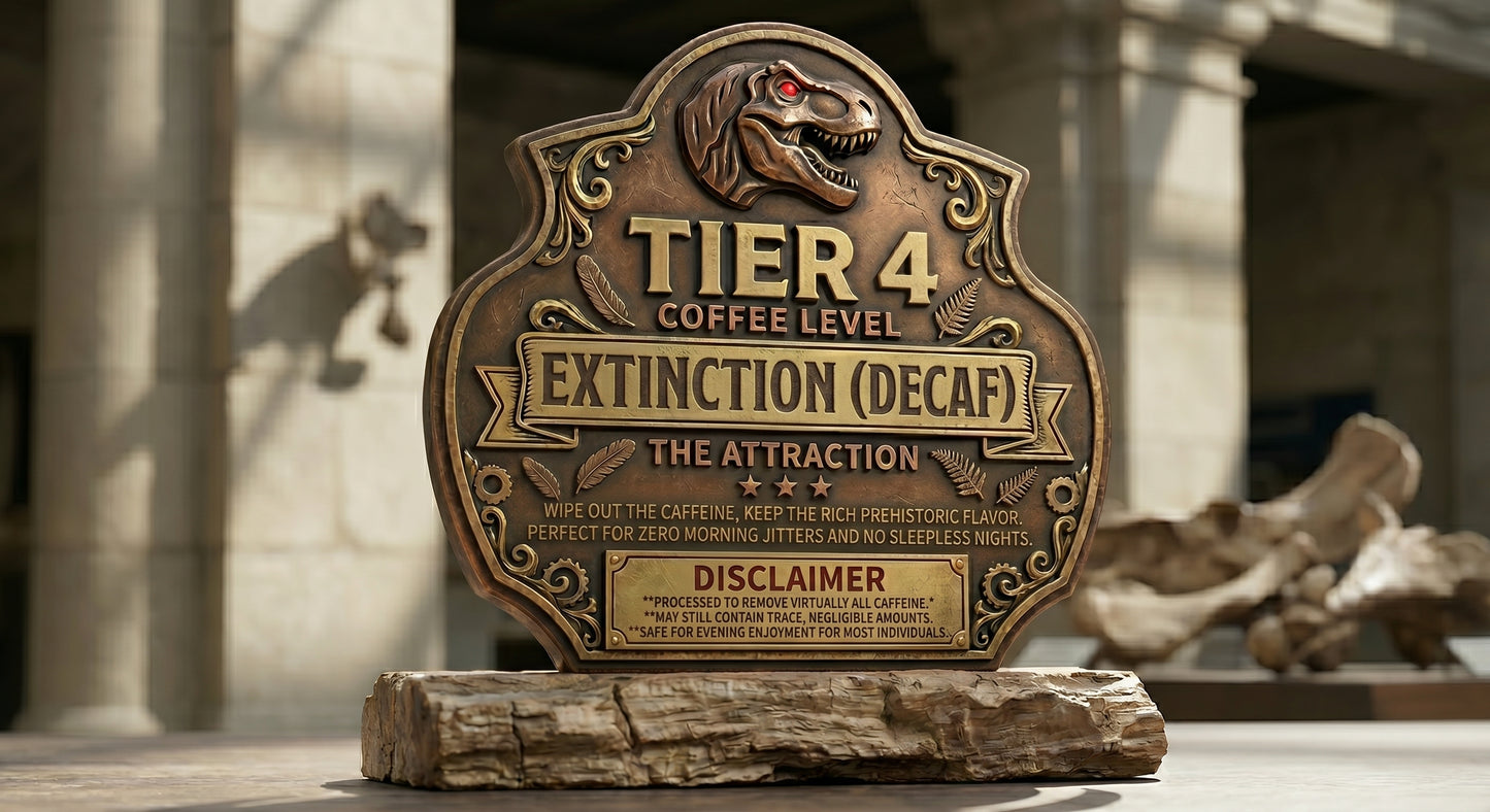 Peru Decaf from the Tyrannosaurus rex