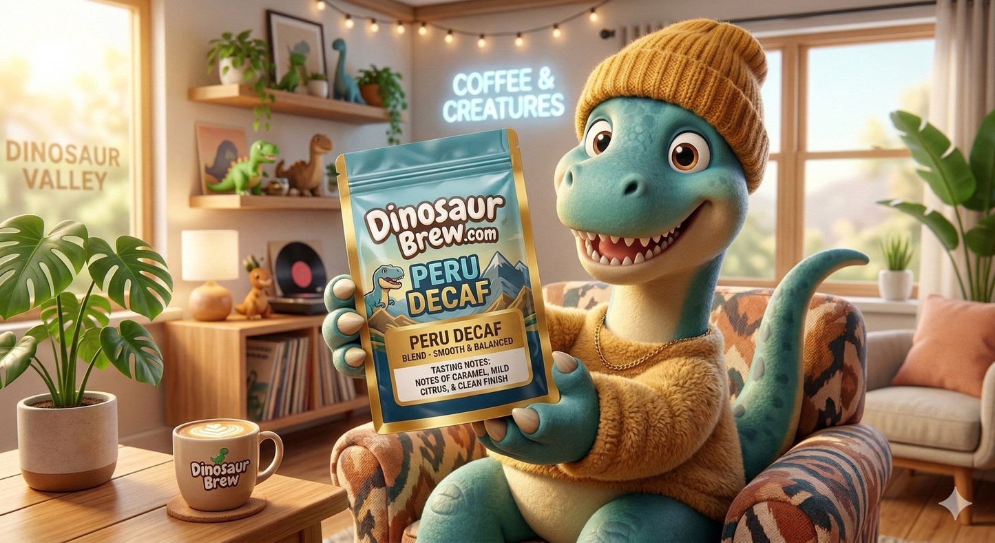 Peru Decaf from the Tyrannosaurus rex