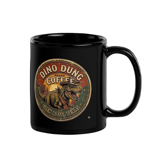Official Black Glossy Dino Dung Coffee Mug